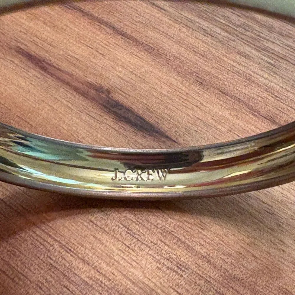 J.Crew | Cream Enamel Bangle Bracelet | 2.5” Diameter